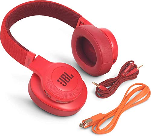 JBL E55BT by Harman Wireless Over-Ear Headphones with Mic (Red) JBL E55BT by Harman Wireless Over-Ear Headphones with Mic (Red)